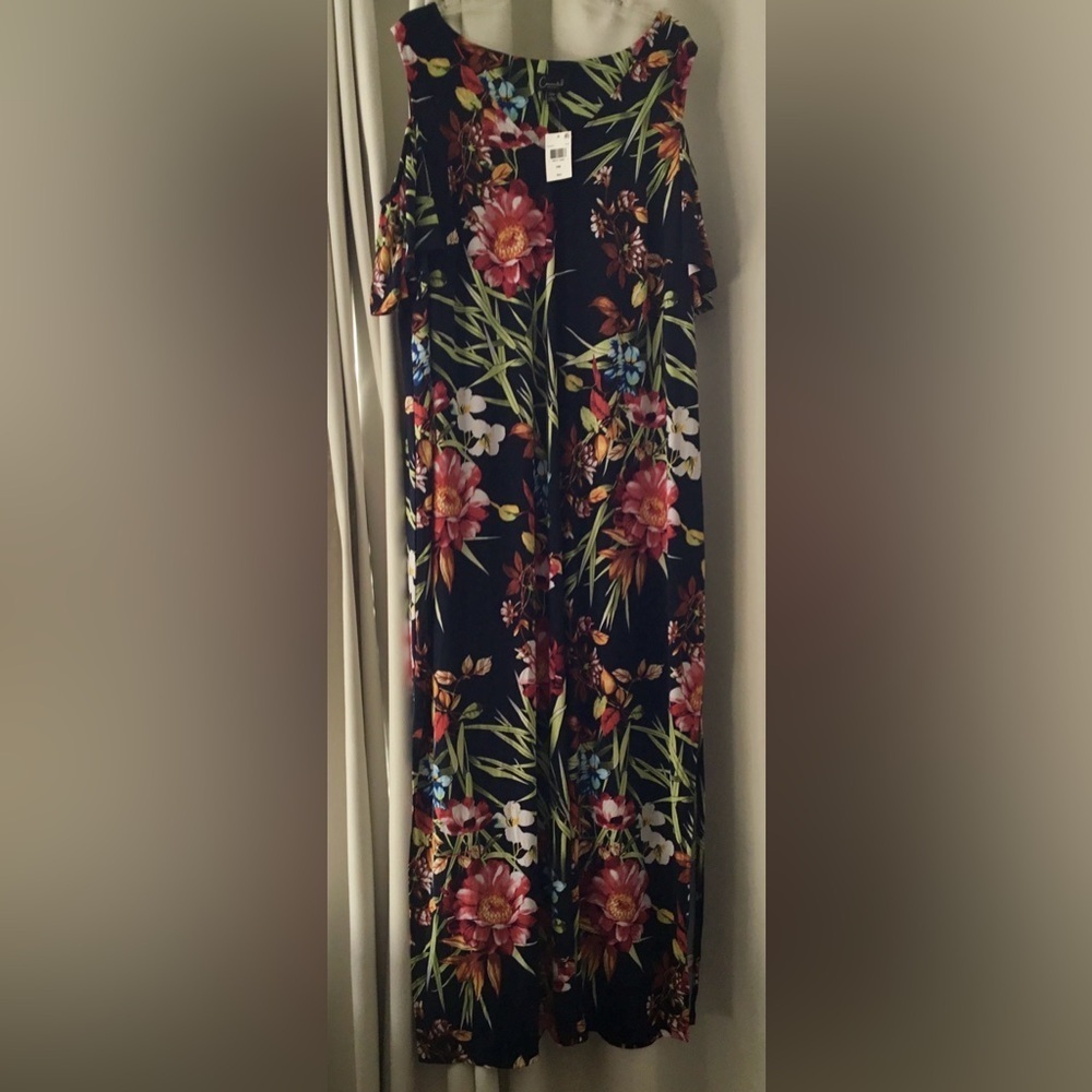 NWT Connected Apparel Plus Women’s Floral Print Polyester Maxi Dress; Size 24W - Picture 2 of 9